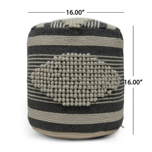 Diamond Handcrafted Cylindrical Pouf