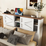 3-Piece Full Size Farmhouse Platform Bed Set with Storage