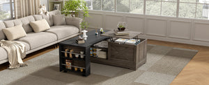 Farmhouse Lift Top Coffee Table With Barn Doors