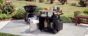 K&K 39.5" Outdoor Grill Cart with Storage Cabinet
