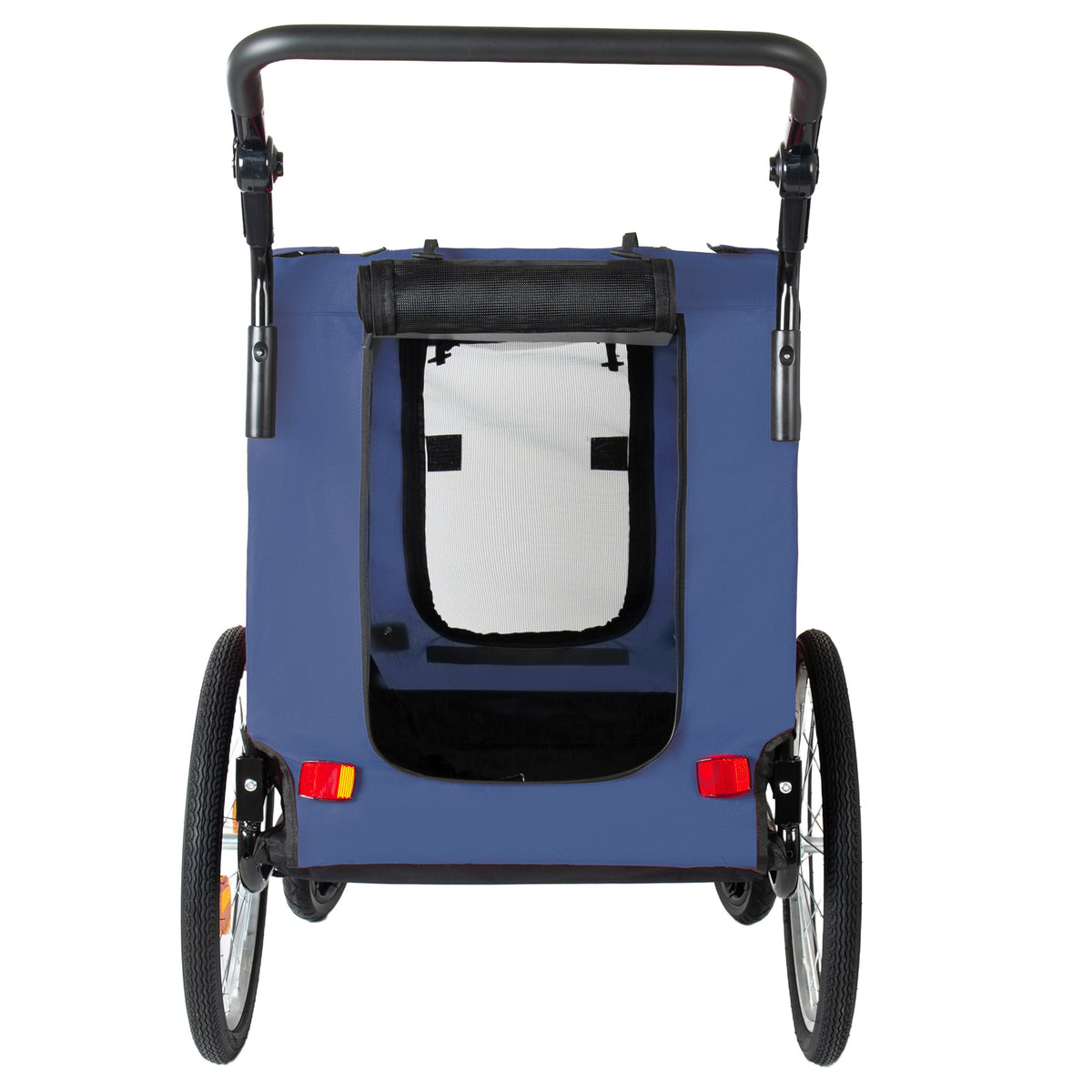 2-in-1 Bike Trailer & Pet Stroller with Steel Frame - Dark Blue, Red, or Gray