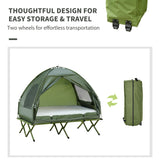 Outsunny 2-person camping cot tent with air mattress