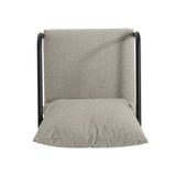 Leora Modern Minimalist Round Tube Sofa Chair with Cushions in Beige and Black Aluminum