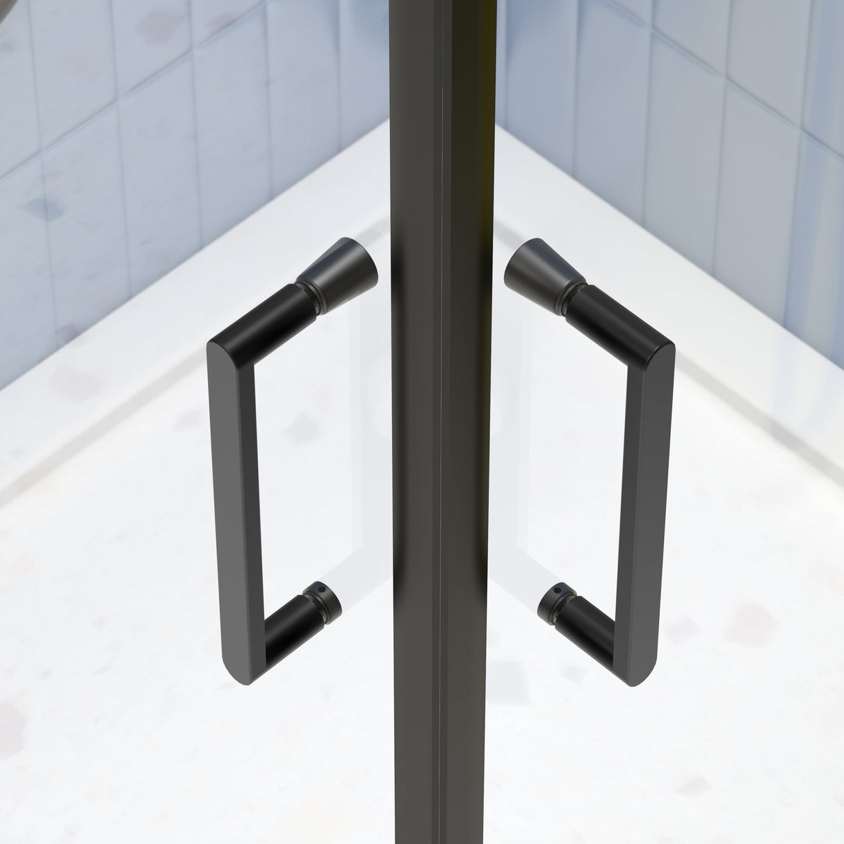 Sliding Shower Door with 1/4" Tempered Clear Glass, 34.625 in. x 72 in.