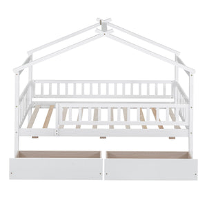 House Bed With 2 Drawers