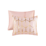 Metallic Full/Queen Printed Comforter Set