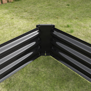 Raised Garden Bed Kit - Metal 7.6x3.7x0.98ft for Flower Planters, Vegetables, Herb
