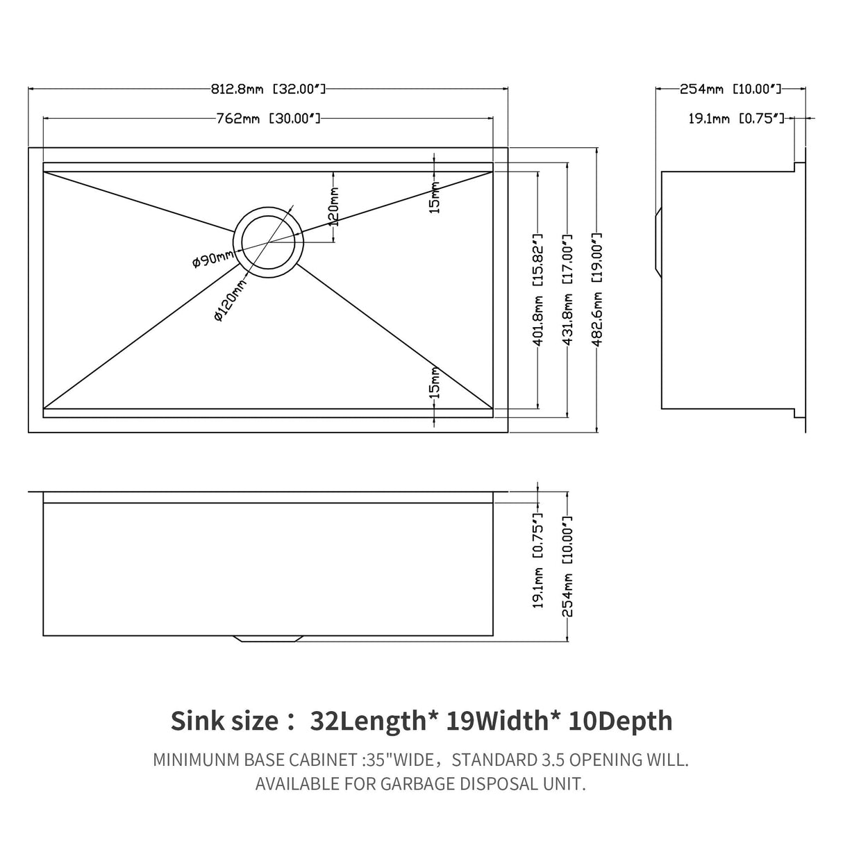 Single Bowl Undermount Workstation Kitchen Sink with Accessories