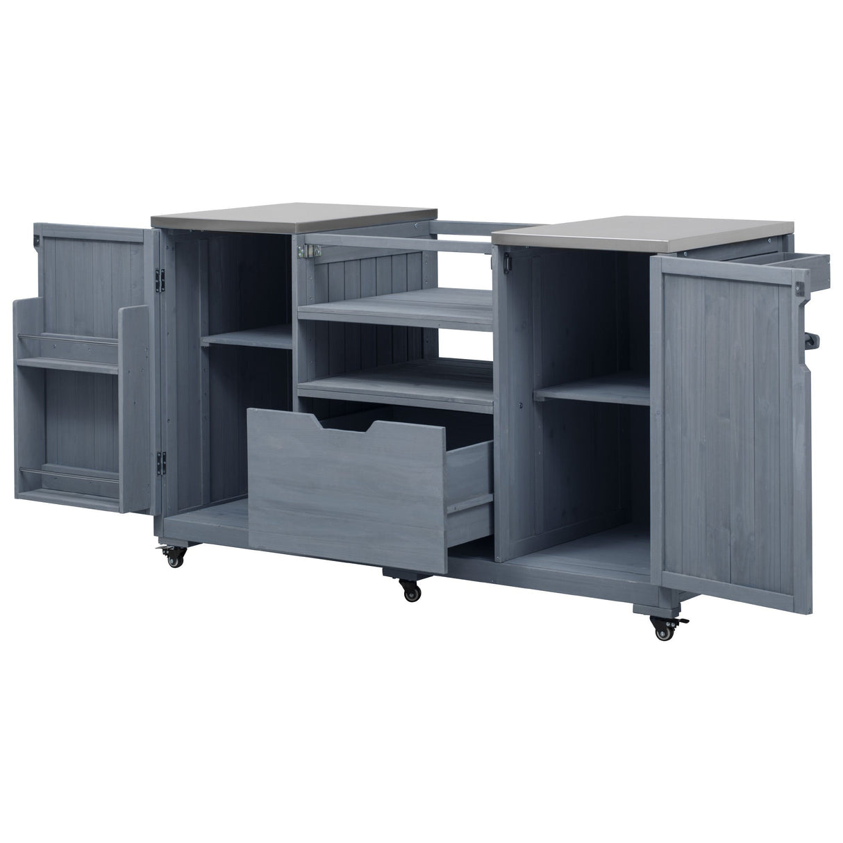 K&K 66.5" Outdoor Kitchen Island for Big Green Egg Grills