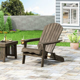 Zenithia - Outdoor Foldable Adirondack Chair With 2 Cup Holders