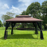Gazebo tent with double roof & mosquito net