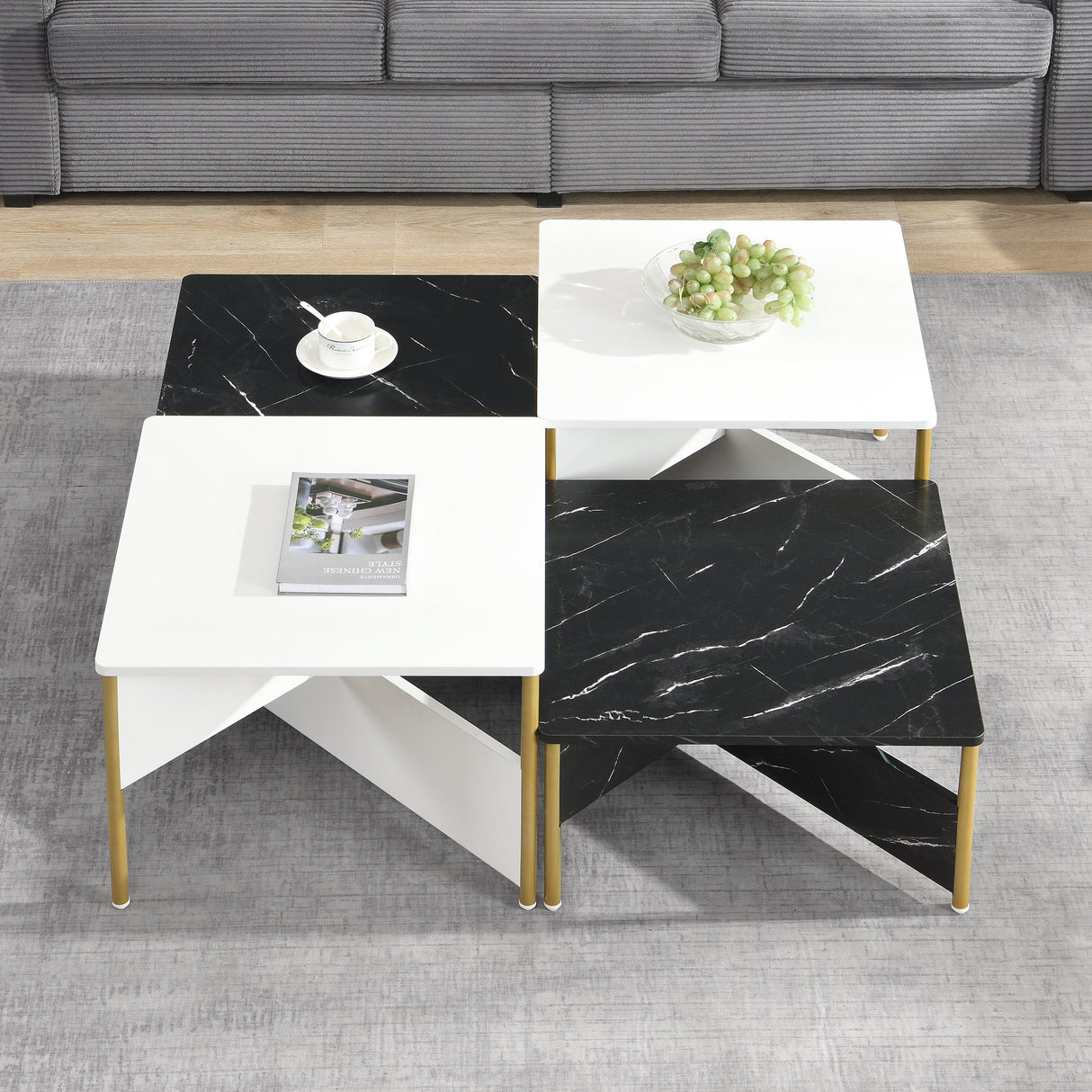Modern Nesting Coffee Tables Set of 4