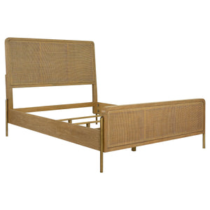 Stevie Sand Wash Natural Cane 4-Piece Eastern King Bedroom Set