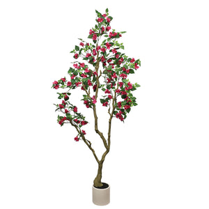 7Ft Artificial Bougainvillea Tree with Realistic Rose