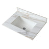 Elegant Vanity Top With Undermount Sink And Backsplash, Sintered Stone