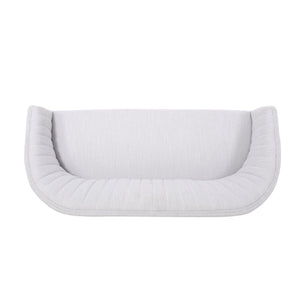 Mid Century Modern Loveseat With Channel Stitched Backrest