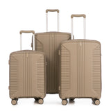 20'/24'/28' 3-Piece PP Spinner Wheel Luggage Set with Combination Lock (Champagne)