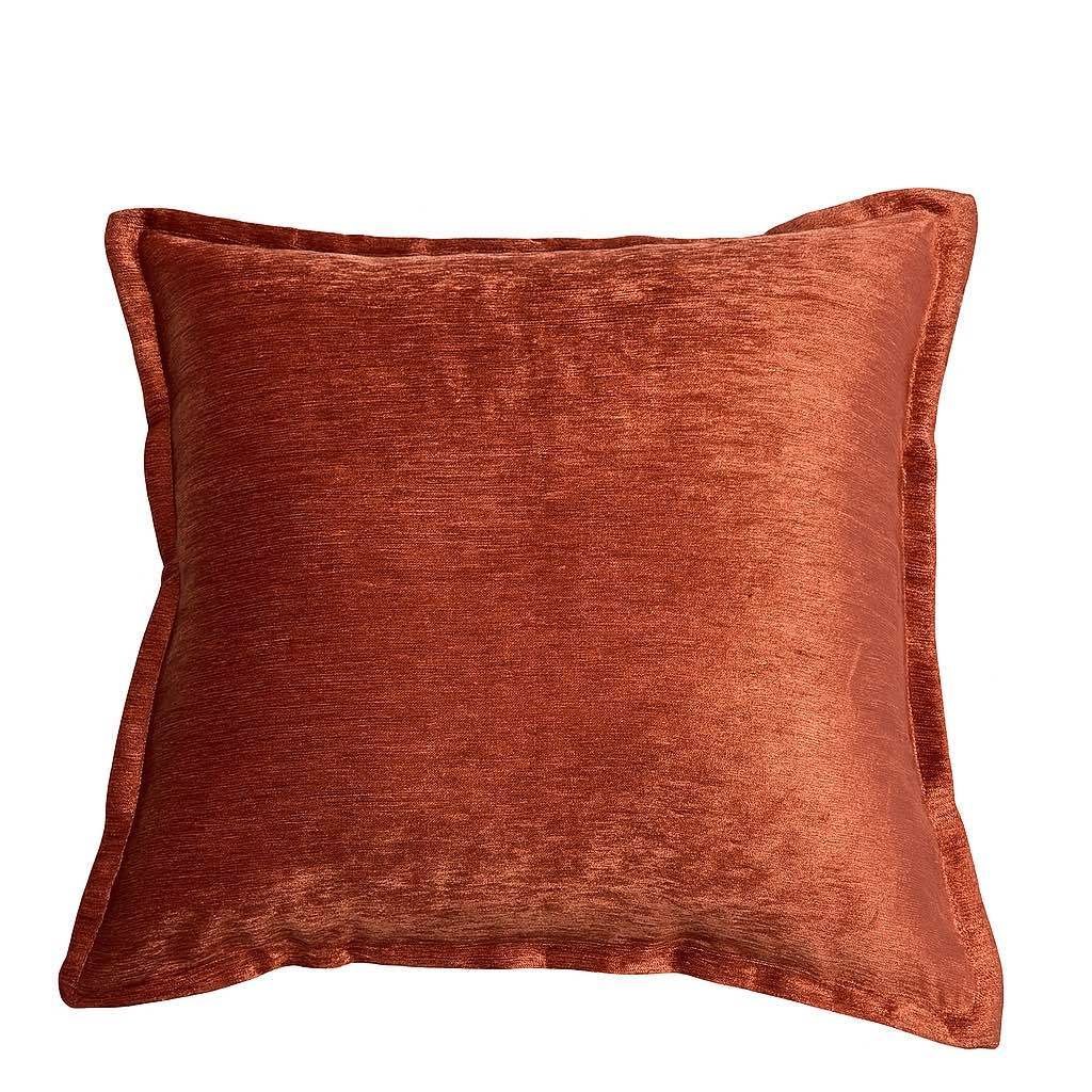 Rose Copper Velvet Accent Pillow