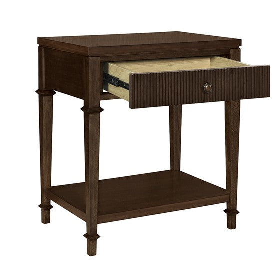 Nightstand with Drawer and Lower Shelf
