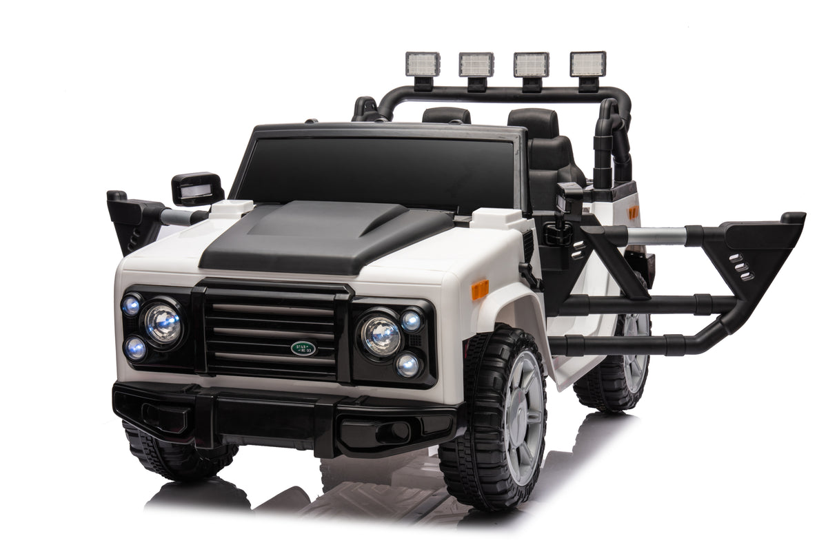 Electric Ride-On Car for Kids with Leather Seat and Four-Wheel Drive