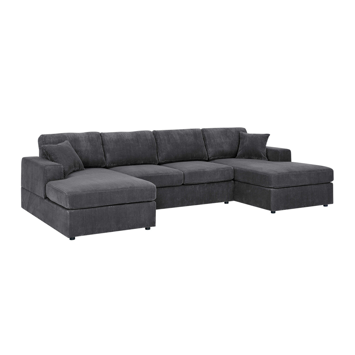 The Sara Modular Corduroy U-Shaped Sectional Sofa