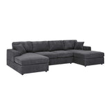 The Sara Modular Corduroy U-Shaped Sectional Sofa
