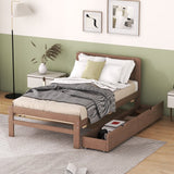 The Space-Saving Rubberwood Twin Bed With Integrated Storage