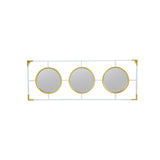 3 Mirror Piece Wall Mirror In Rectangular Frame For Bedroom And Living Room