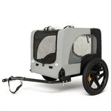 Outdoor Heavy Duty Collapsible Pet Bike Trailer with 16-Inch All-Terrain Wheels