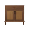 Bathroom Vanity With Ceramic Sink, Modern Free Standing Cabinet With Soft Close Drawers