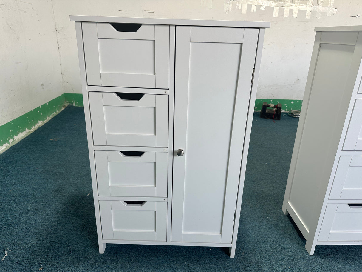 Bathroom Storage Cabinet with 4 Drawers and 1 Door