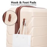 Set 3PCs 20'/24'/28' ABS Spinner Wheel Luggage - Beige