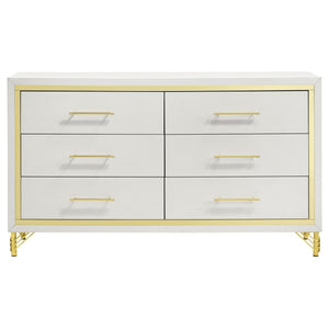Lucia 6-drawer Dresser Cabinet White