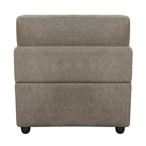 Rylie - Modular Armless Chair With Pillow - Brown Linen