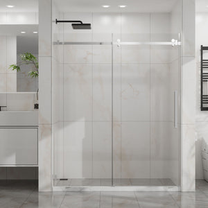 Frameless Tub Sliding Shower Door With Easy Clean Coating