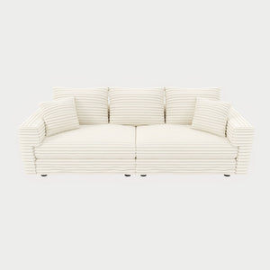4 Seat Sofa, Modern Comfy Upholstered Sofa Cloud Couch, Deep Seat Couches With Soft Pillows