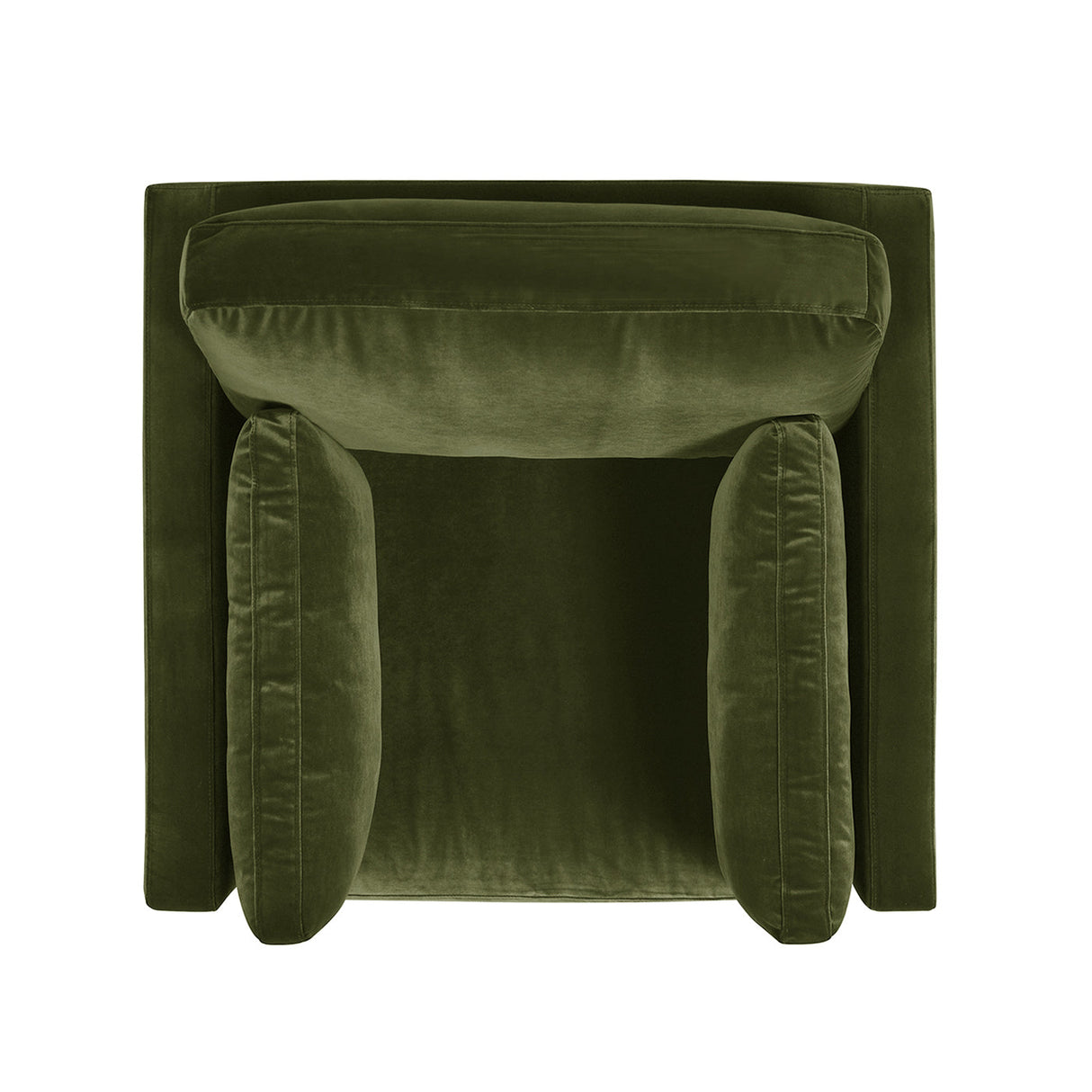Brooding Upholstered Accent Chair with Arm Cushions and Wood Legs