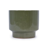 3 Pieces Ceramic Flowerpot Set - Antique Light Green