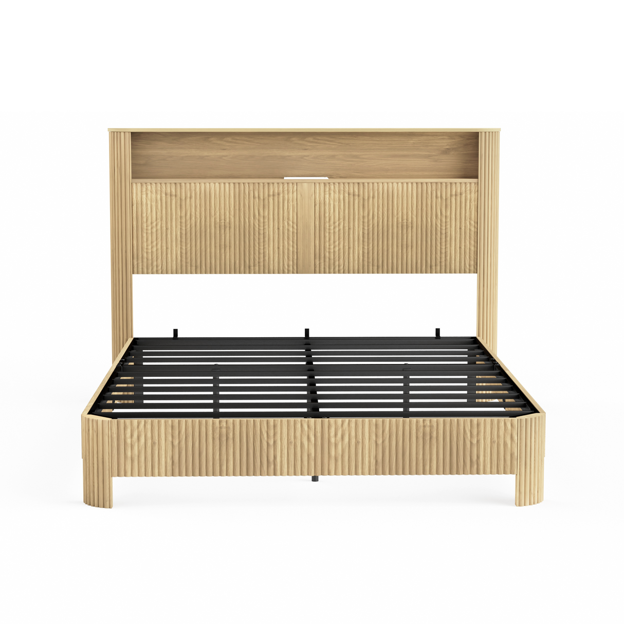 Queen Size Bed Frame With Storage Headboard