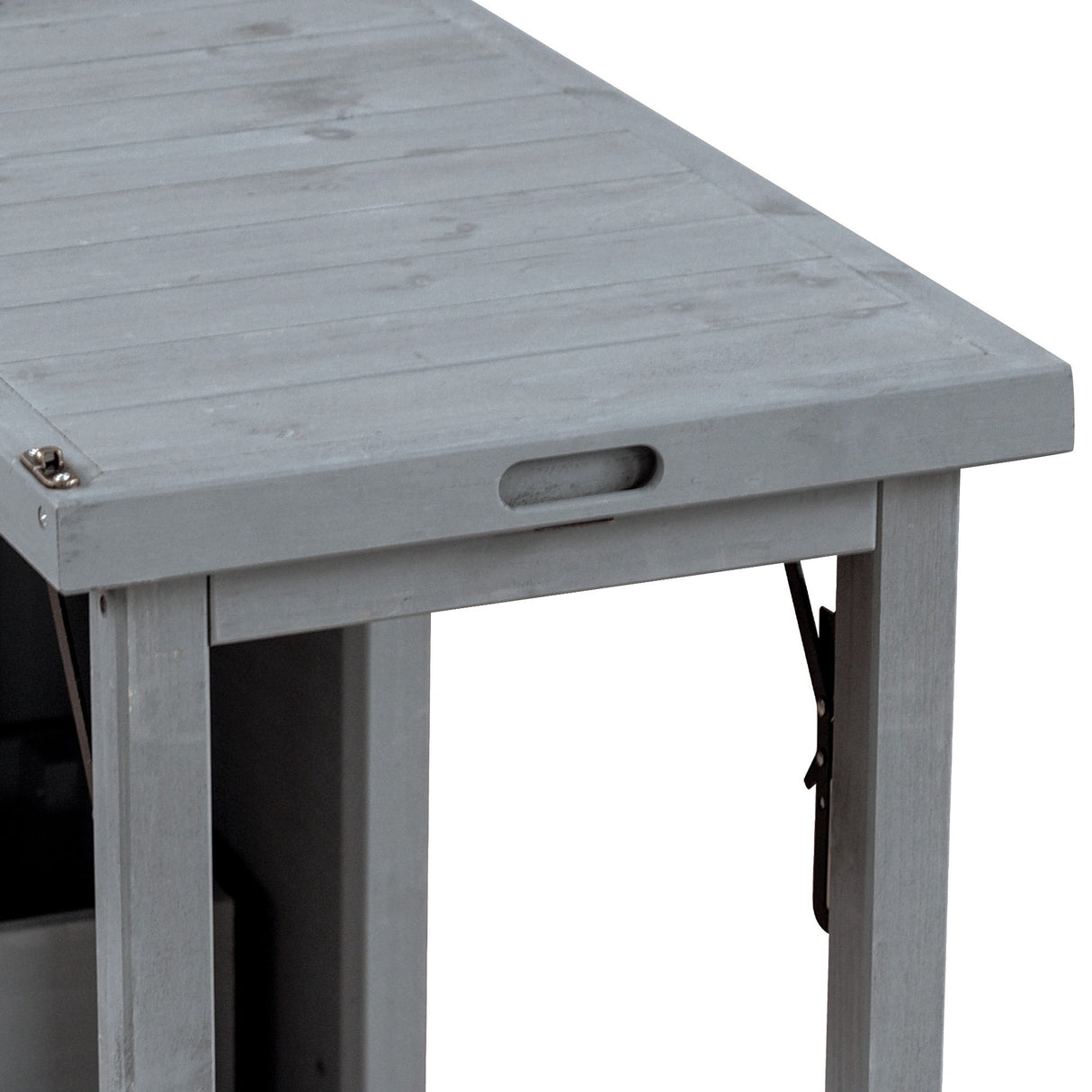 K&K 78.3' Outdoor Kitchen Island with Foldable Grill Table