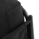 Dawson Outdoor Patio 2pcs Black Aluminum Club Chair Set with Water-Resistant Cushions