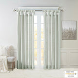 Twist Tab Lined Window Curtain Panel Dusty Aqua 50x84"