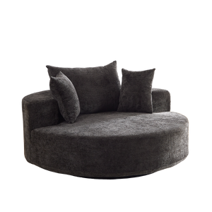 55''L Chenille Foam Single Swivel Chair