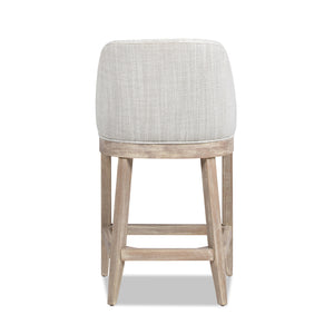 26.5" Upholstered Counter Stool with Curved Back