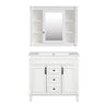Bathroom Vanity with Top Sink, Mirror Cabinet, 2 Soft Closing Doors & 2 Drawers