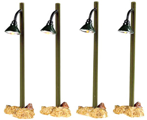Set Of 4 Rustic Street Lights