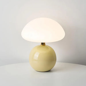 Mushroom Table Lamp French Cream Bauhaus Style Bedside Light