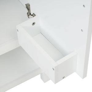 Elegant Bathroom Vanity With Ceramic Sink And Versatile Storage