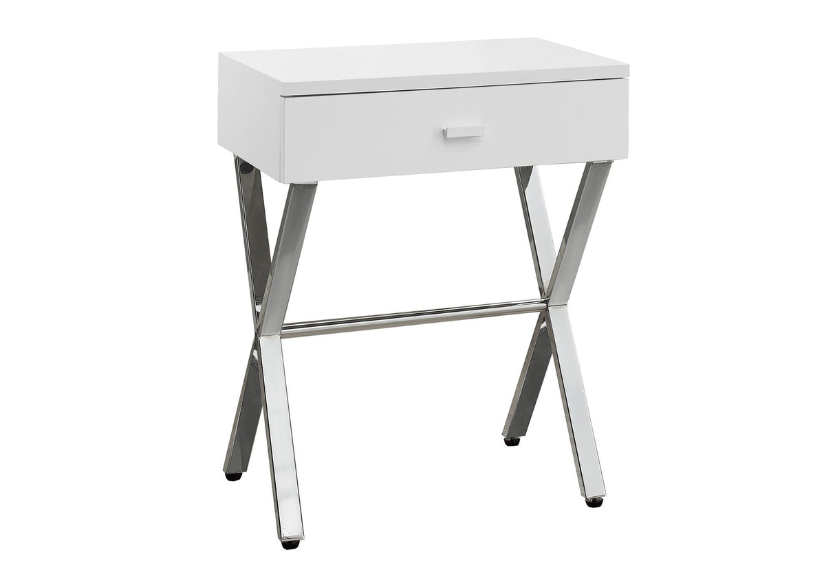 Accent Side X Table with Storage Drawer
