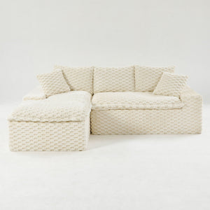 Modular Sofa, Convertible Twin Seat With Chaise Lounge